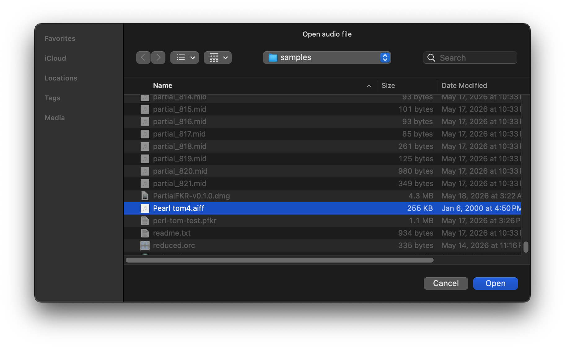 Analyze Audio file picker