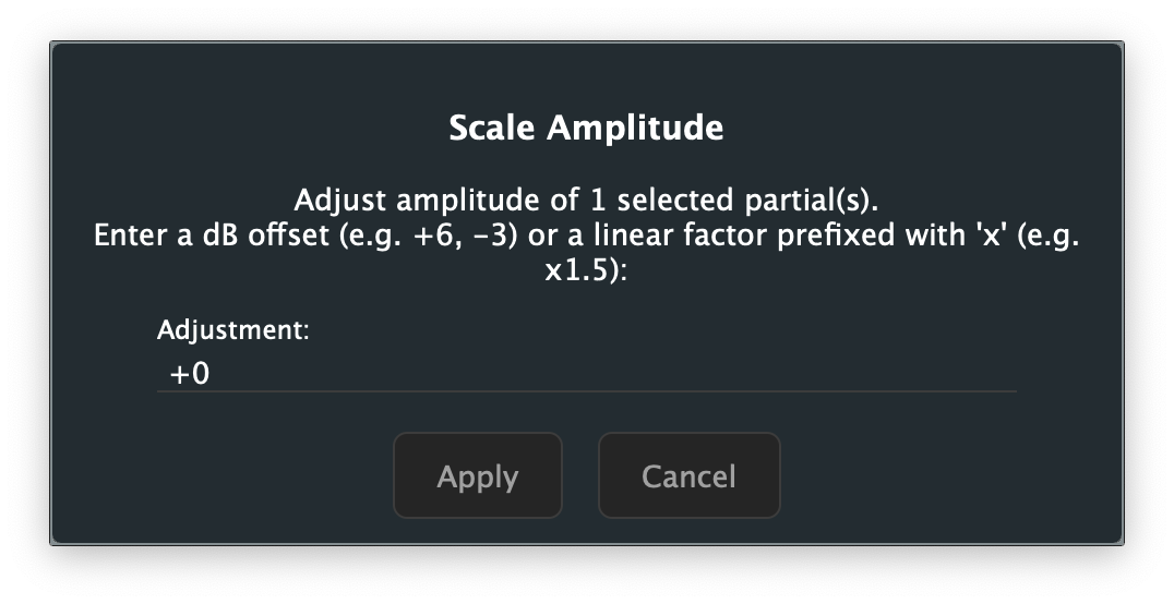 Scale Amplitude dialog